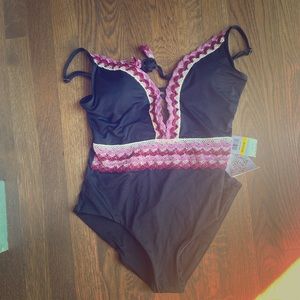COPY - Becca plunge one-piece swimsuit. NWOT